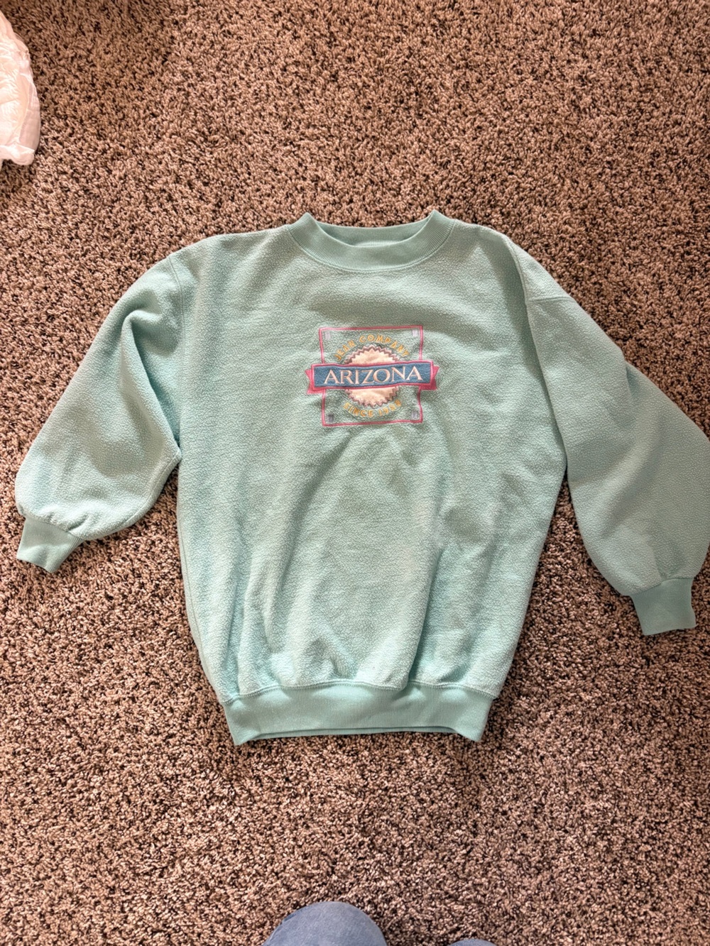 Arizona Jean Company Seafoam Green Graphic Crewneck Sweatshirt